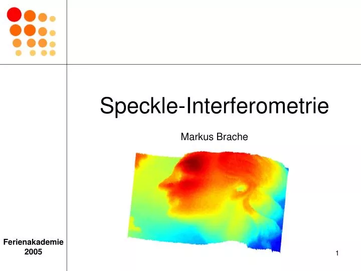 speckle interferometrie markus brache