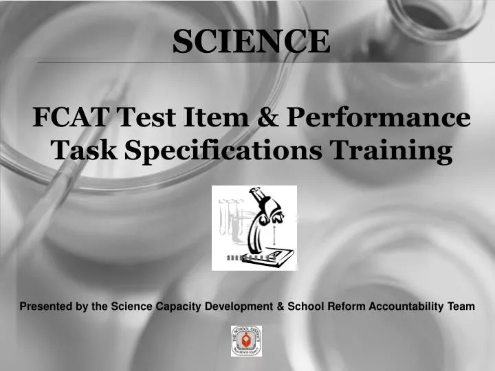 science fcat test item performance task specifications training
