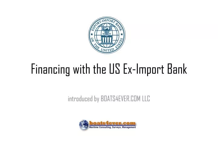 financing with the us ex import bank