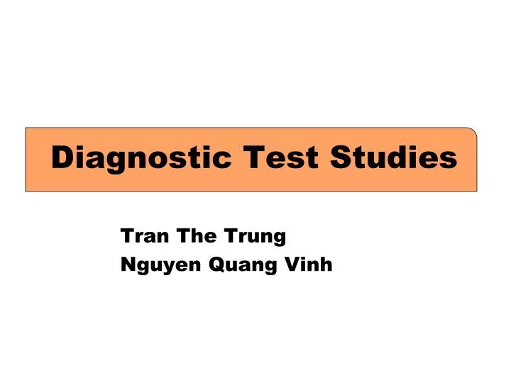 diagnostic test studies