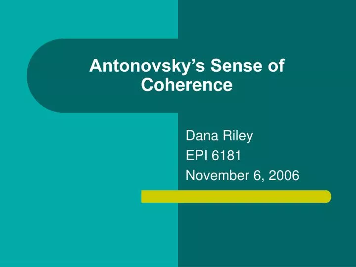 antonovsky s sense of coherence