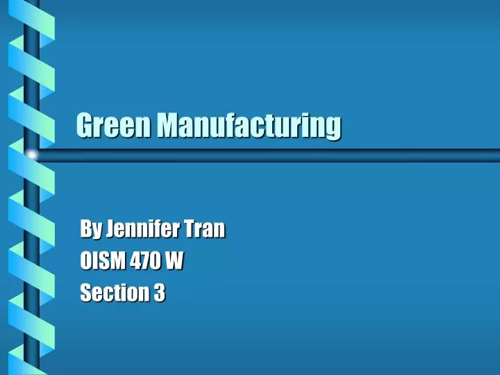 green manufacturing