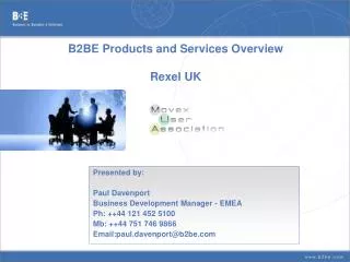 B2BE Products and Services Overview Rexel UK