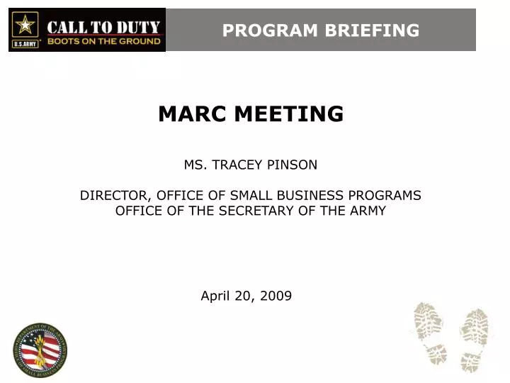 program briefing