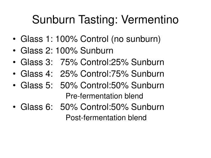 sunburn tasting vermentino