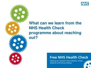 What can we learn from the NHS Health Check programme about reaching out?