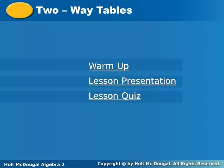 PPT - M&Ms Two-way Tables PowerPoint Presentation, free