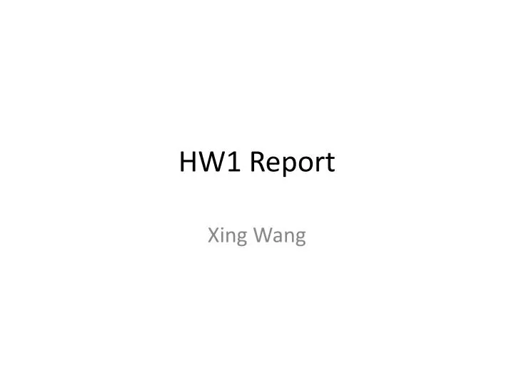 hw1 report