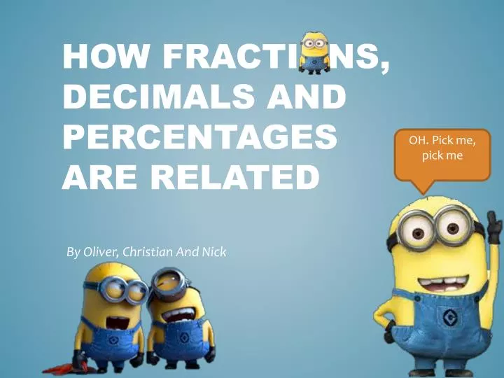 how fractions decimals and percentages are related