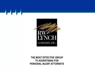 THE MOST EFFECTIVE GROUP TV ADVERTISING FOR PERSONAL INJURY ATTORNEYS