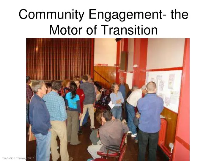 community engagement the motor of transition