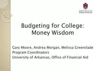 Budgeting for College: Money Wisdom