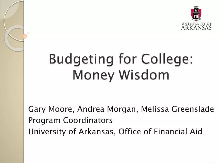budgeting for college money wisdom