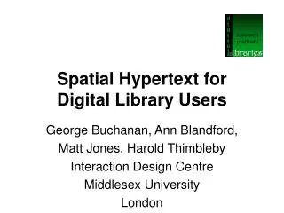 Spatial Hypertext for Digital Library Users