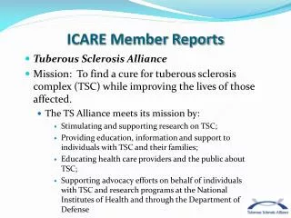 ICARE Member Reports