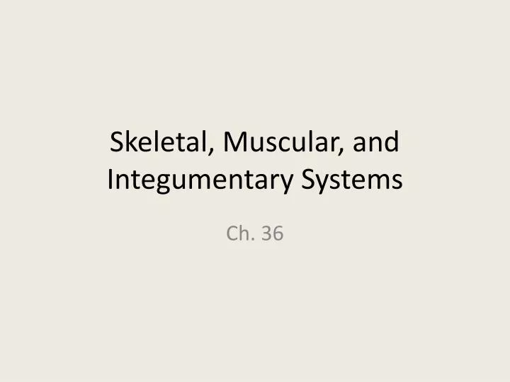 skeletal muscular and integumentary systems