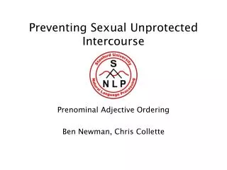 Preventing Sexual Unprotected Intercourse