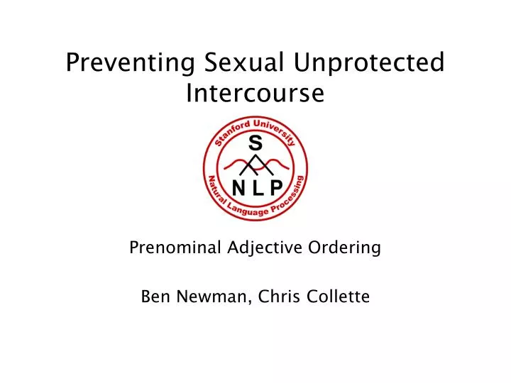 preventing sexual unprotected intercourse