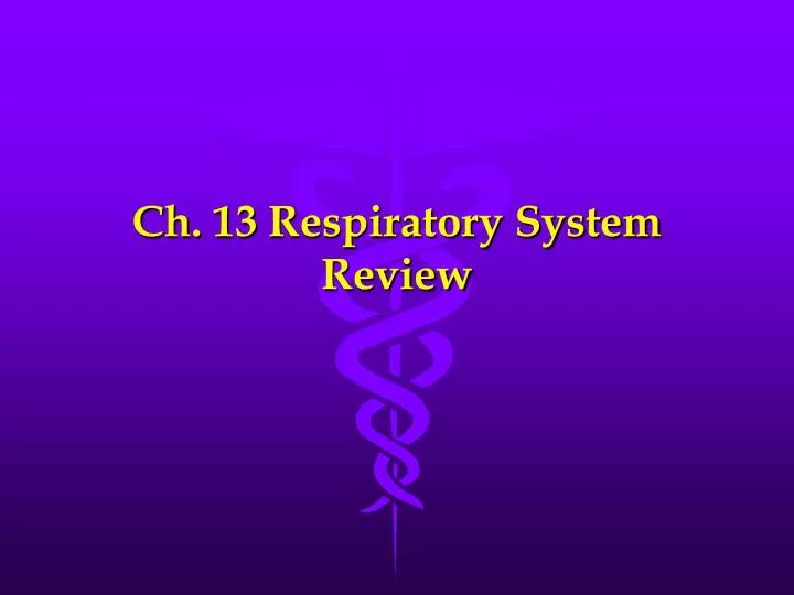 ch 13 respiratory system review