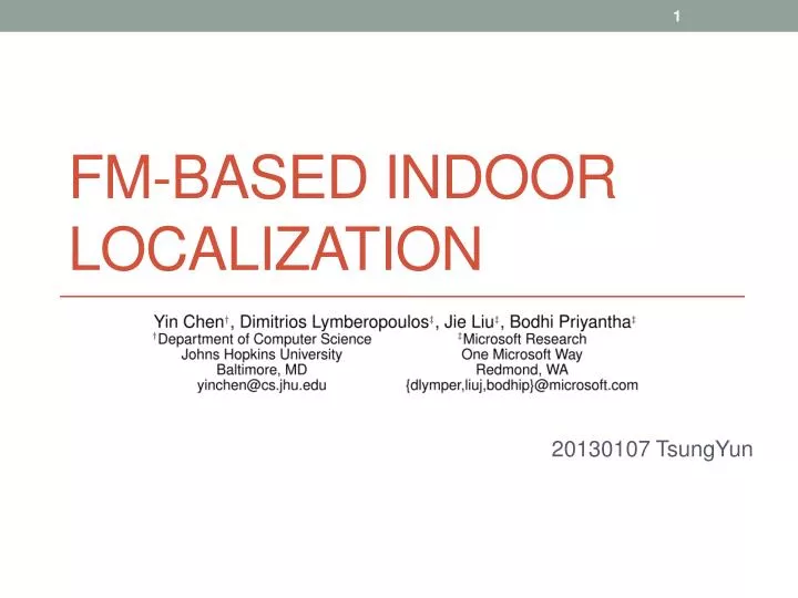 fm based indoor localization