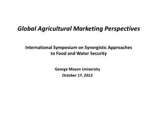 George Mason University October 17, 2012