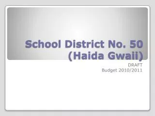 School District No. 50 (Haida Gwaii)