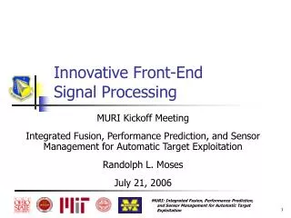 Innovative Front-End Signal Processing
