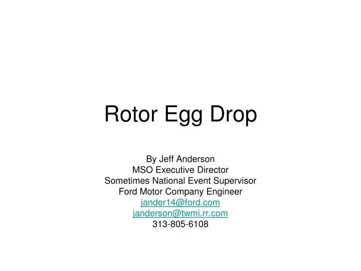 rotor egg drop