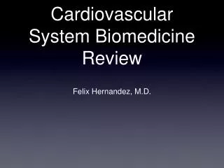 cardiovascular system biomedicine review