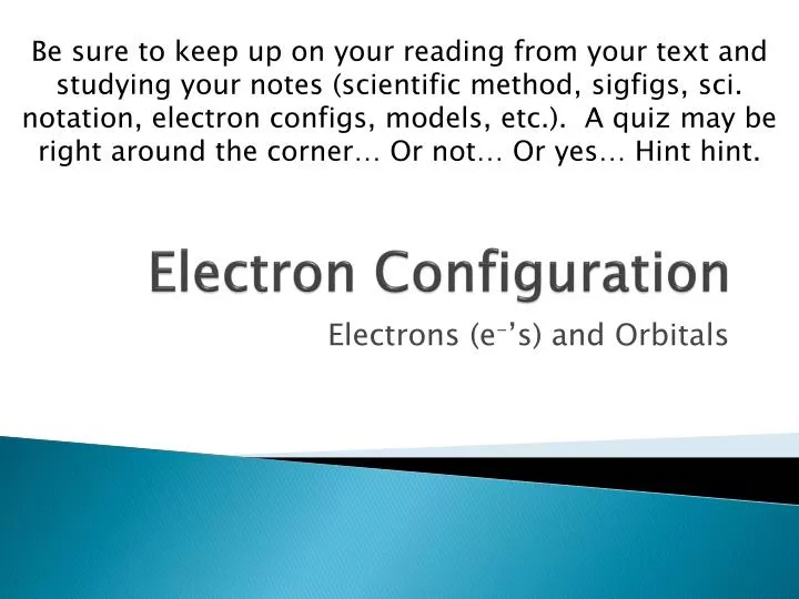 electron configuration