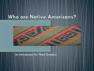 Who are Native Americans?