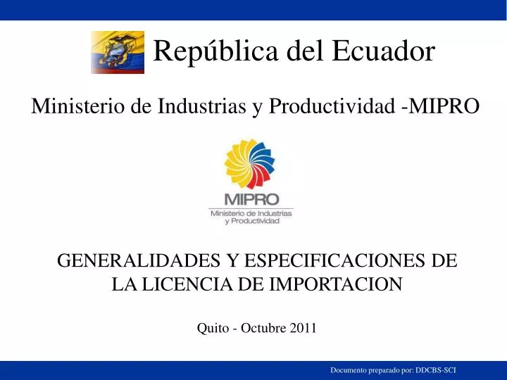 rep blica del ecuador ministerio de industrias y productividad mipro