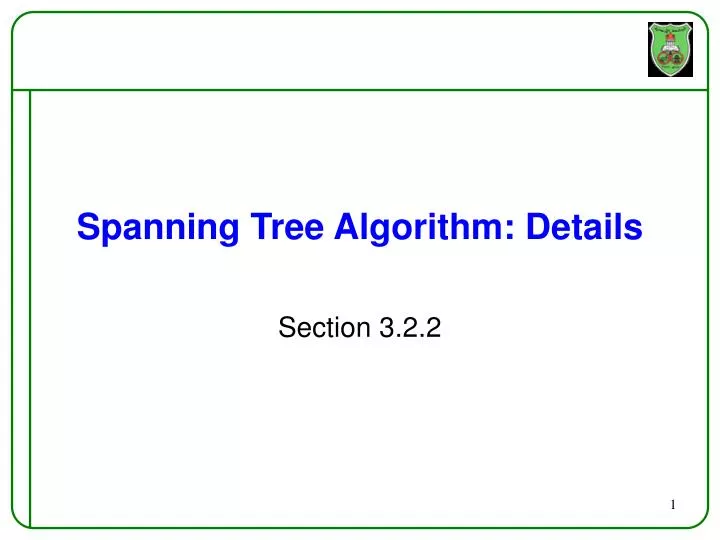 spanning tree algorithm details