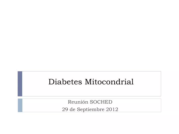 diabetes mitocondrial