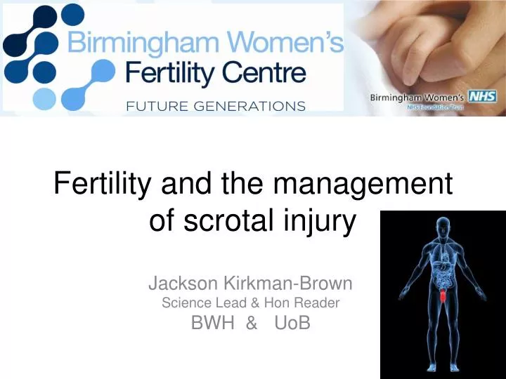 fertility and the management of scrotal injury