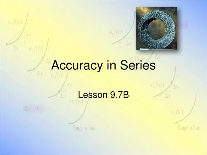 accuracy in series