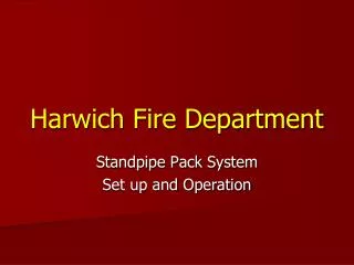 Harwich Fire Department