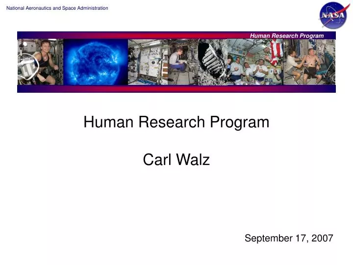 human research program carl walz