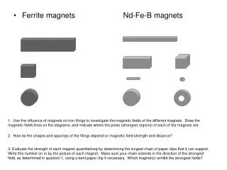 Ferrite magnets		 Nd-Fe-B magnets