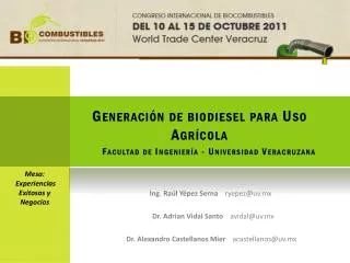 generaci n de biodiesel para uso agr cola
