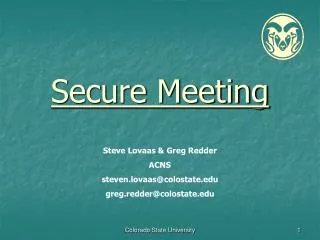 Secure Meeting