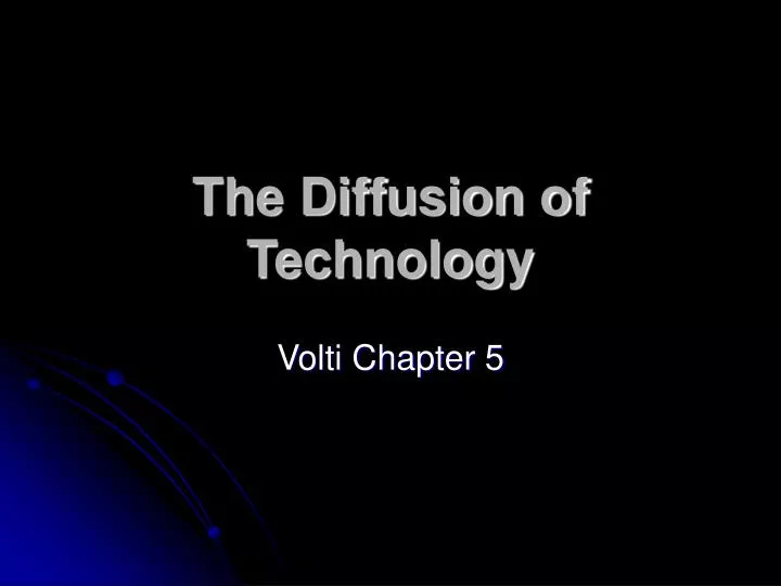 the diffusion of technology