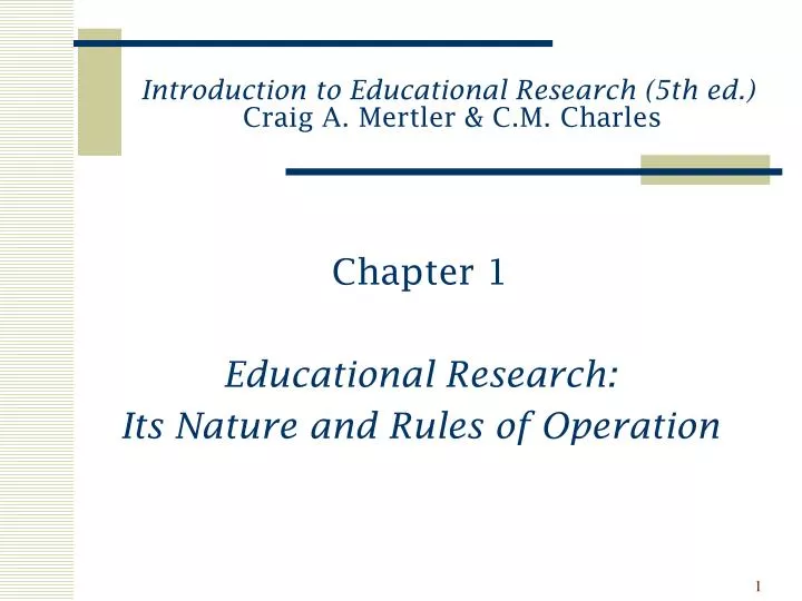 introduction to educational research 5th ed craig a mertler c m charles
