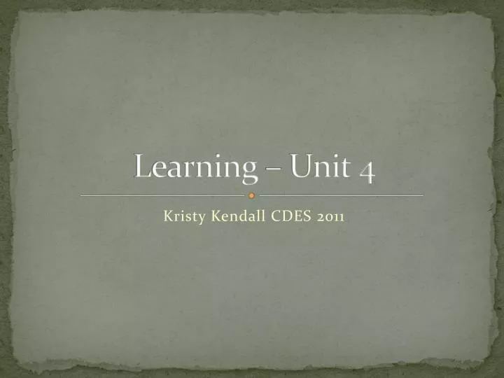 learning unit 4
