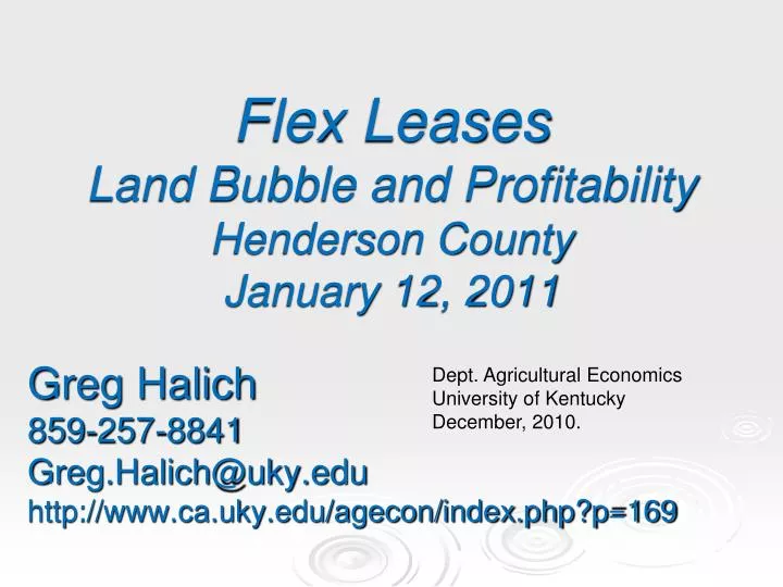flex leases land bubble and profitability henderson county january 12 2011