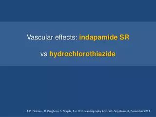 Vascular effects : indapamide SR vs hydrochlorothiazide