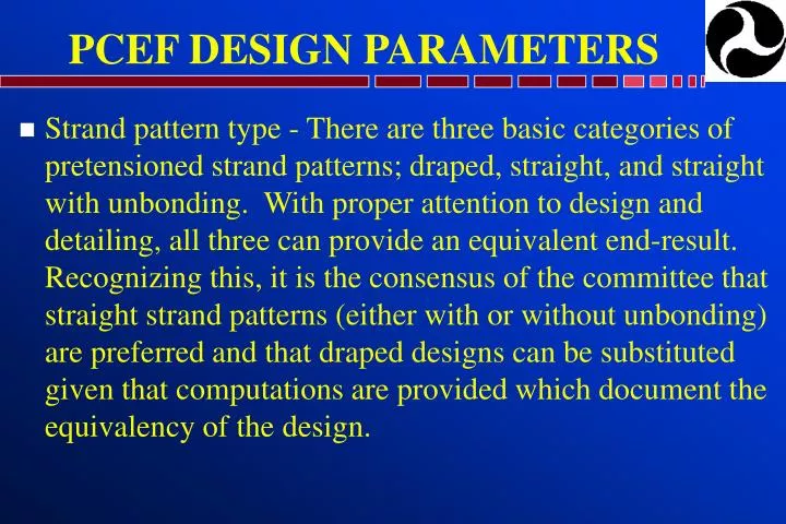 pcef design parameters
