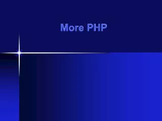 More PHP