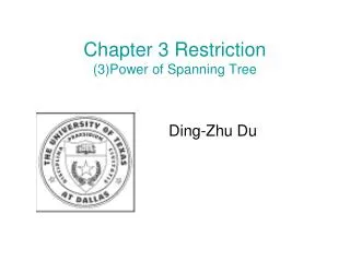 Chapter 3 Restriction (3)Power of Spanning Tree