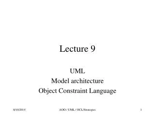 Lecture 9